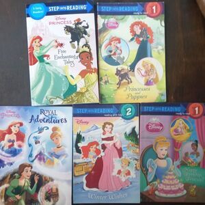Set of 5 Disney Princesses Paperback Books